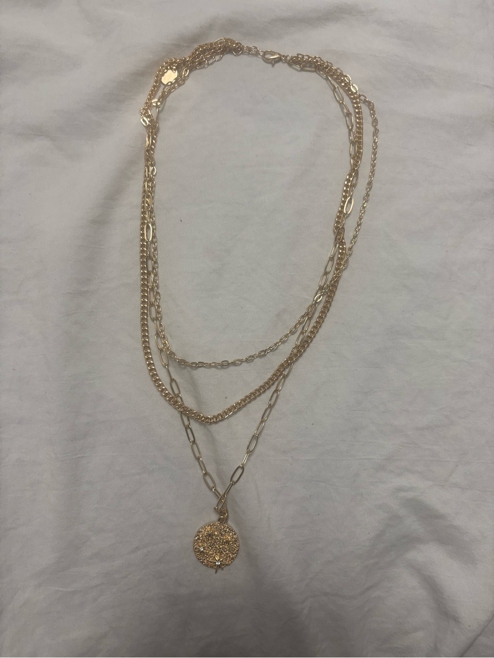 H&M Gold-Tone Layered Pendant Necklace